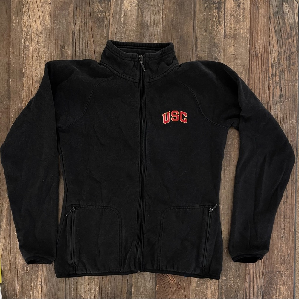 USC zip sweater size medium cotton poly blend